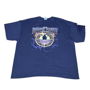 MOODY BLUES 2013 Cruise Graphic Front & Back Retro Y2K 100% Cotton Tshirt SZ 2XL